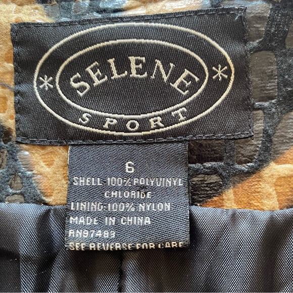 Selene Sport Women Jacket Blazer Y2k Animal Print Vintage Tiger Reptile Size 6 - Picture 10 of 10